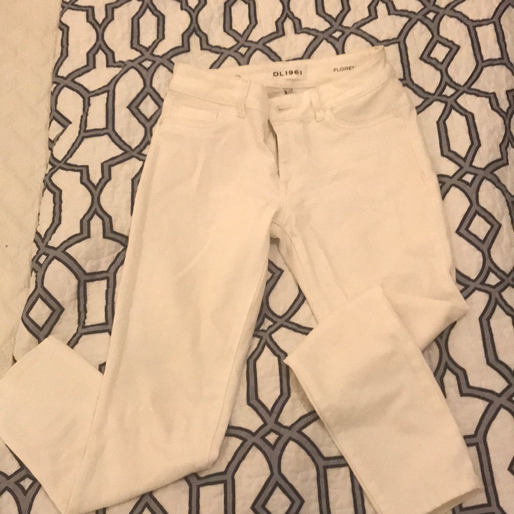 DL 1961 Florence Instasculpt white cropped jeans